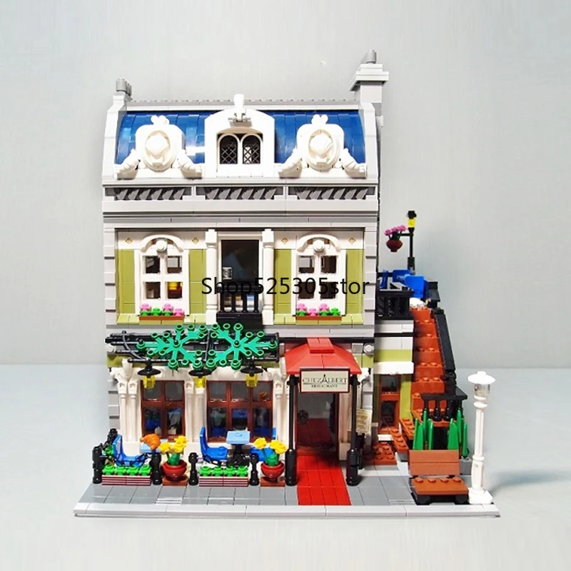 

15010 2418Pcs Creatoy Series Parisian Restaurant Building Blocks Christmas children's gift compatible With 10243 Bela