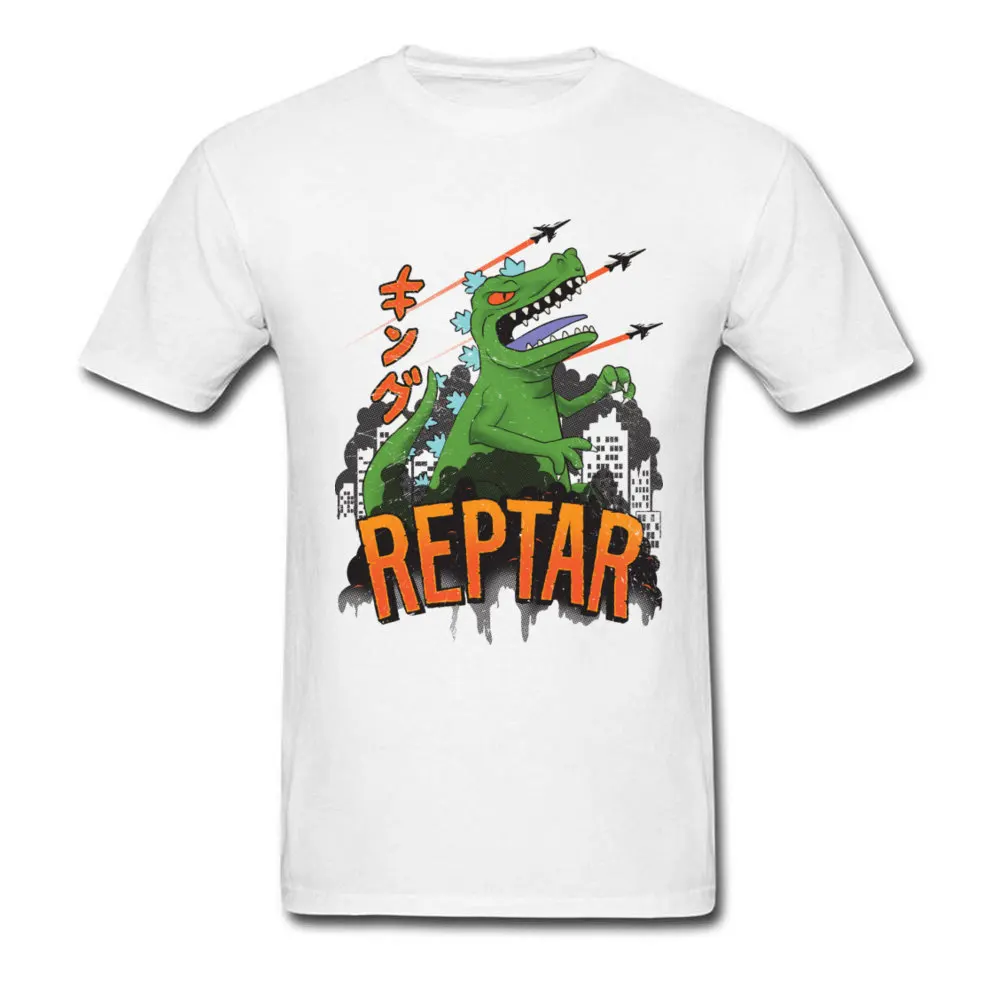 King_of_the_Dinosaurs_10353 Short Sleeve Tops Shirt O-Neck 100% Cotton Fabric Mens Tshirts Funny T Shirt Funky King_of_the_Dinosaurs_10353 white