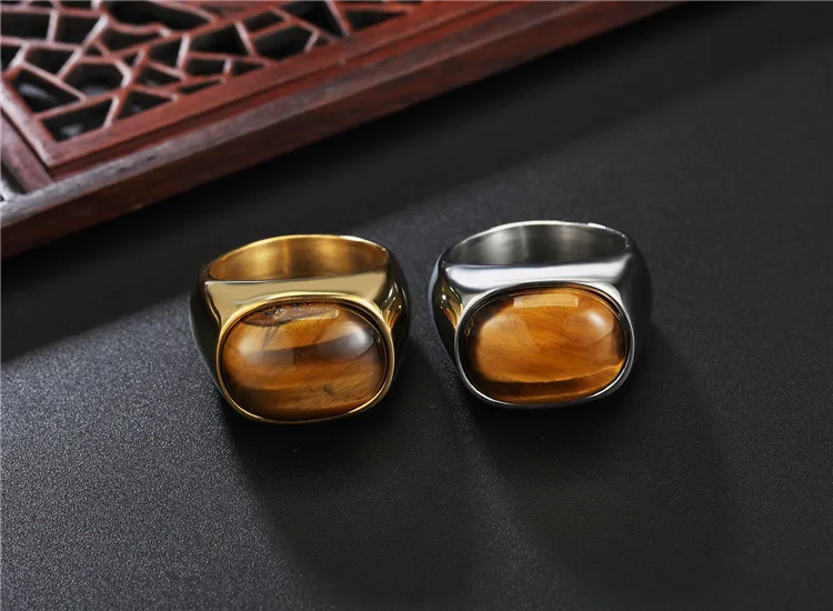 2 цвета натуральный тигровый глаз кольца цветок Группа камень кольцо для мужчин женщин античный посеребренный модные ювелирные изделия