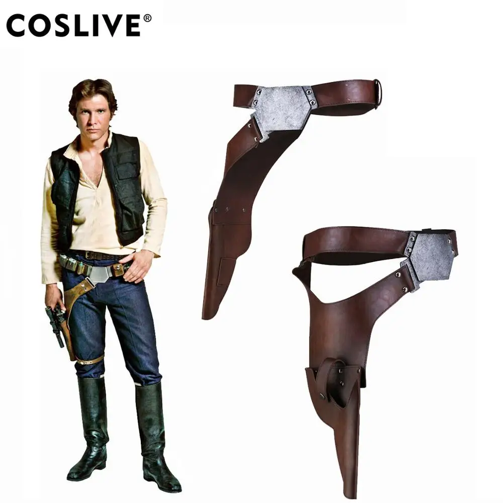 Ремень Coslive Han Solo с пистолетом регулируемый поясной ремень реквизит для косплея