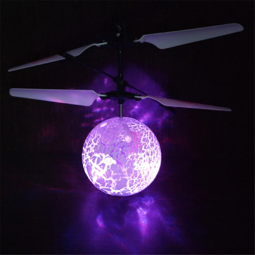 

Luminous Light-up Toys Glowing LED Magic Flying Ball Sensing Crystal Flying Ball Helicopter Induction Aircraft Toys 9.16