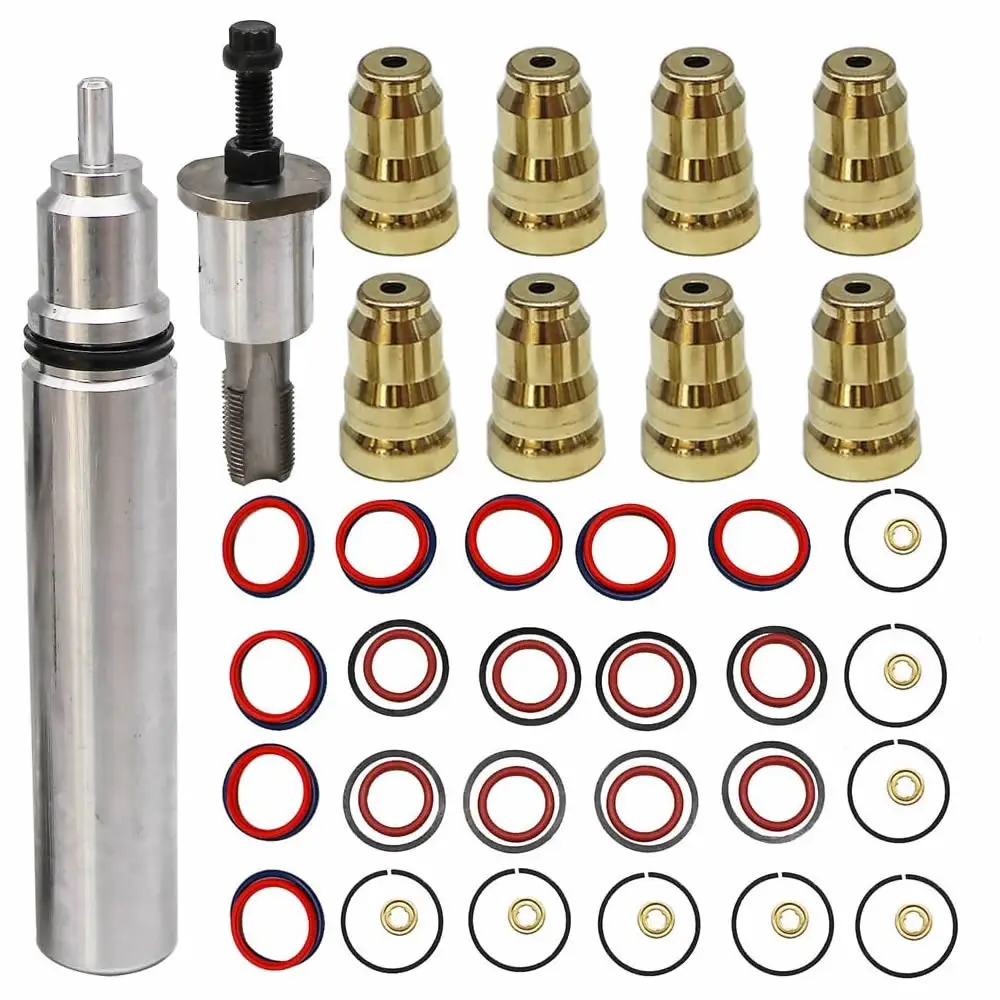 US $102.99 Fuel Injector Sleeve Cup Removal Tool Install Kit With Injector ORing For 19942003 73L Ford Powerstroke Navistar T444E