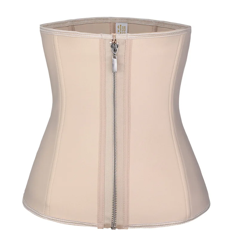 Женский латексный корсет под грудь, корсет для талии, пояс для похудения, моделирующий ремень размера плюс 6XL, одежда для формы тела, форма r - Цвет: Бежевый