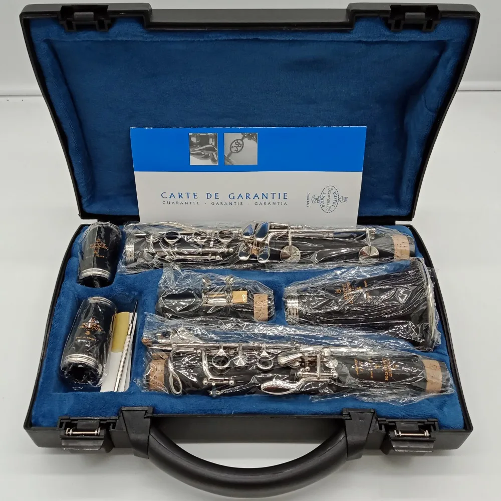 De Xin Professional Bb Clarinet R13 PRESTIGE Bakelite Clarinets Nickel Silver Key Musical Instruments Mouthpiece Reeds