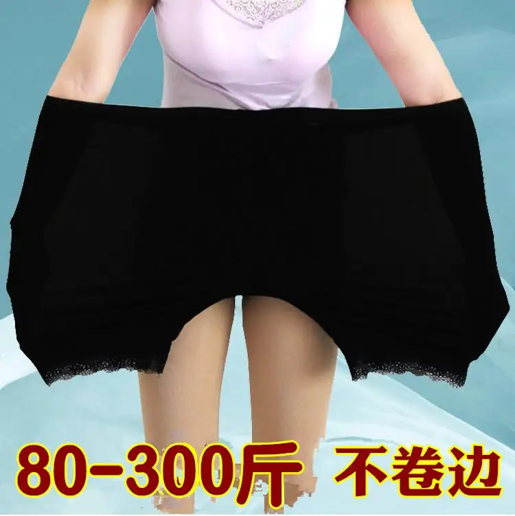 MAX 150KG Plus size High elastic gloss pants,anti chafing legs for larger pants Safety Short Pants women 309