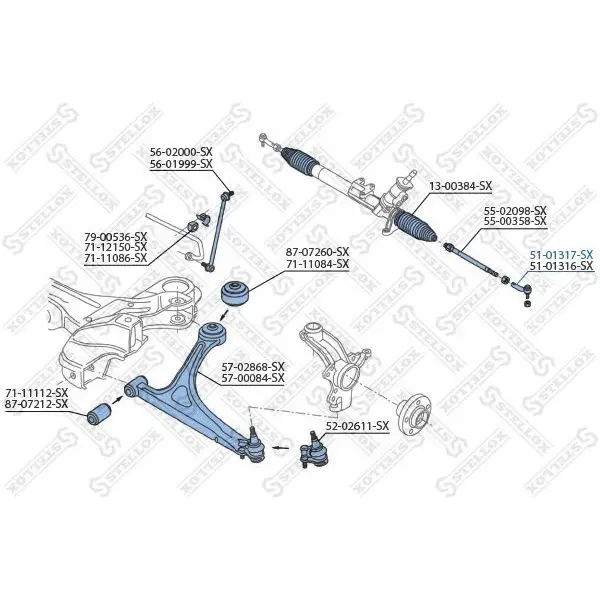 Наконечник рулевой левый Audi A3/TT S3 1.8T 99 STELLOX 51-01317- | Автомобили и мотоциклы