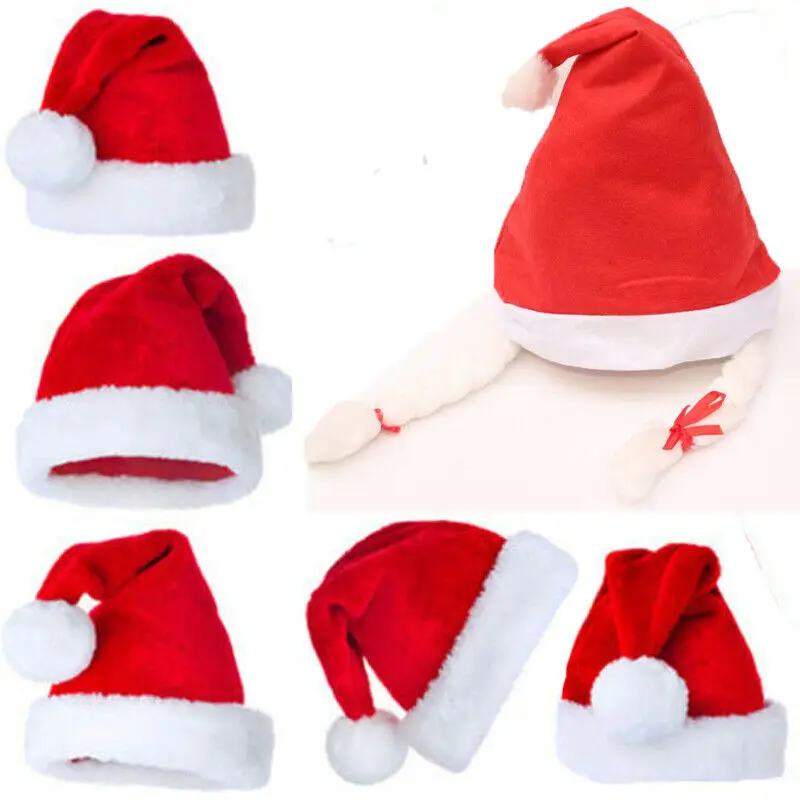 Новинка 2019 года новогодние шапки Санта-Клауса рождественские для взрослых