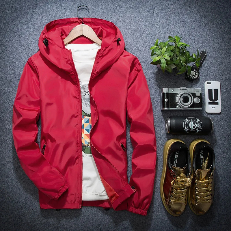 

2020 NEW Men Fashion Windbreaker Jacket Coat Zipper Jacket Men Clothing Plus Size S-8XL Streetwear Hip Hop Outwear Windbreaker