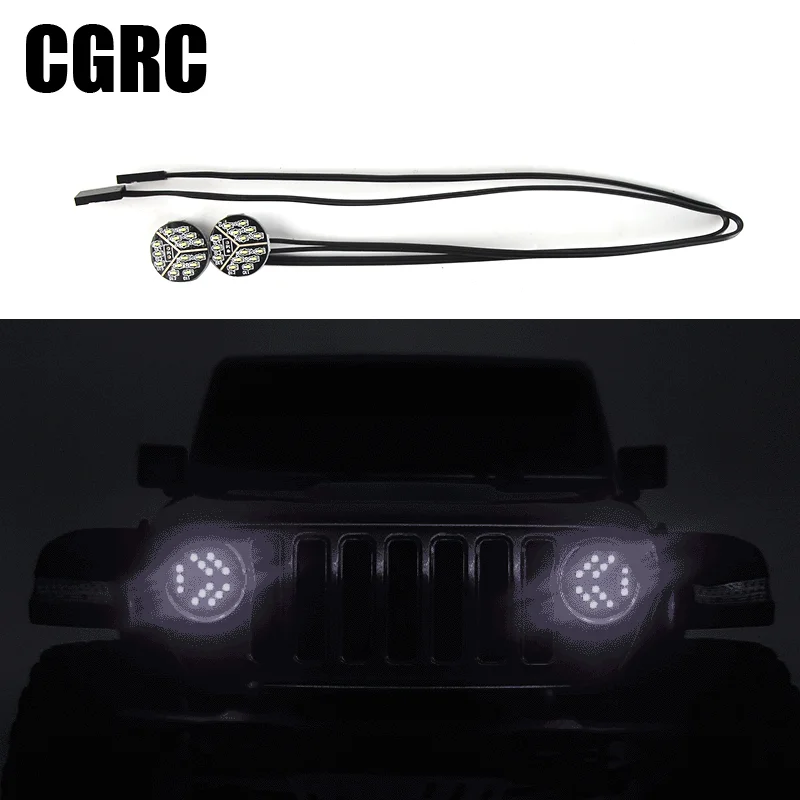 1 Pair of LED Headlights Turn Signal for For 1/10 RC Crawler car AXIAL SCX10 III AX103007