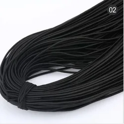 Vibrant High - Elastic Round Cord for DIY Crafts and Jewelry - 9 Yards (Black 9yards)