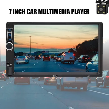 

2 Din Auto Stereo,7 Inch Quad Core Contact Screen Car Multimedia Player MP5 Player GPS Navigation Support Iphone XR Mirror Link,