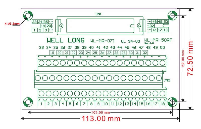 MR-50F MR-50RFD2+ I/O интерфейсный модуль женская верхняя переходная плата, клеммный блок, разъем