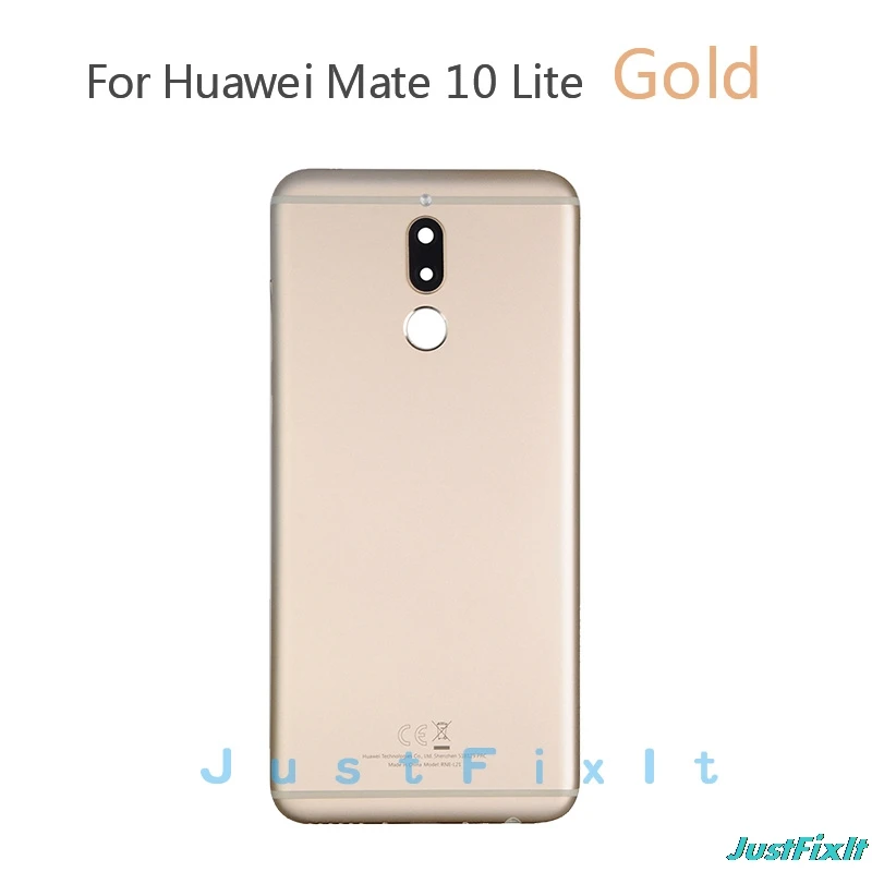 Для HUAWEI Mate 10 Lite задняя крышка батарейного отсека, корпус для Nova 2i, металлическая дверная камера, запчасти для ремонта стеклянных линз