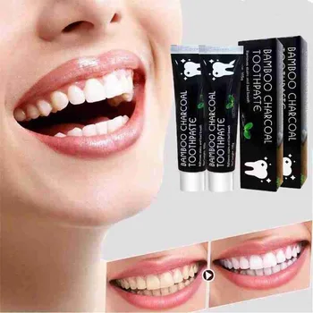 

Natural Black Toothpaste Whitening Tooth Care Oral Care Hygiene Mint Bamboo Charcoal Toothpaste Teeth Remove Stains 105g