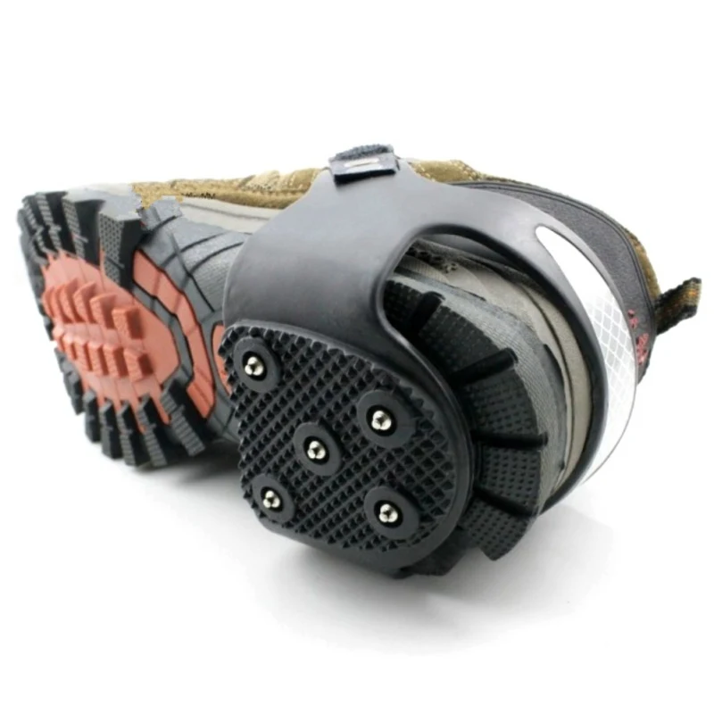 Новинка, противоскользящие ботинки для альпинизма, альпинизма, зимней ходьбы, 5 зубов, ледяной рыбалки, снегоступы, бахилы, бутсы, захваты