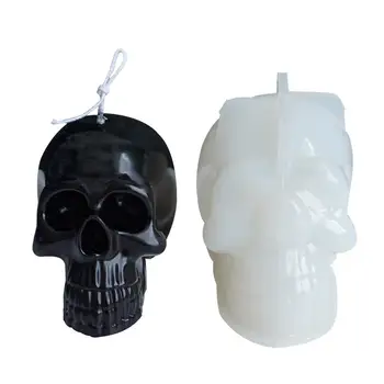 

DIY Candle Silicone Mold For Gifts Kids Handwork Supplies Halloween Easter Skull Candle Silicone Mold