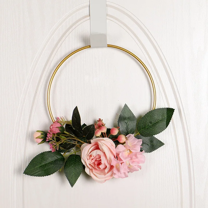 Practical Decorations for Home Simulation Round Square Wall Hanging Door Wreath Wall Ornament