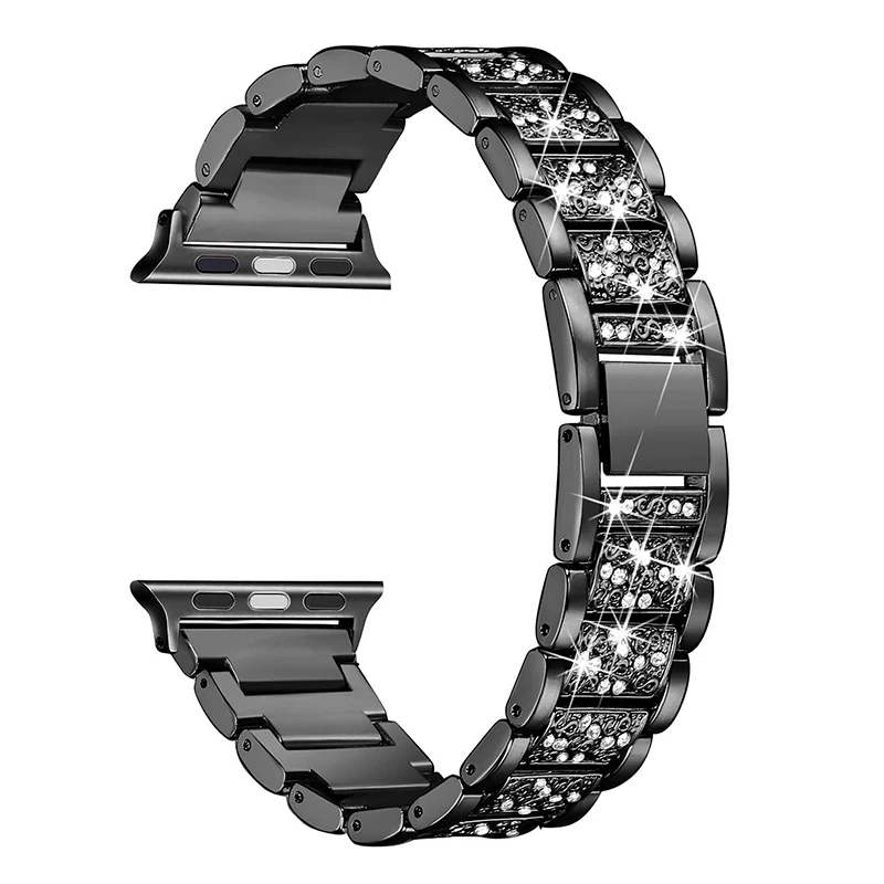 Ремешок для Apple Watch 42 мм 38 мм 40 мм 44 мм Алмазный металлический браслет ремешок для iwatch Apple Watch pulseira 5 4 3 2 1