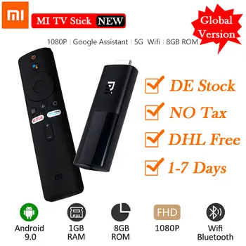 

Original Global Xiaomi Mi TV Stick Android TV 9.0 Quad-core Dolby DTS HD Dual Decoding 1GB RAM 8GB ROM Google Assistant Netflix