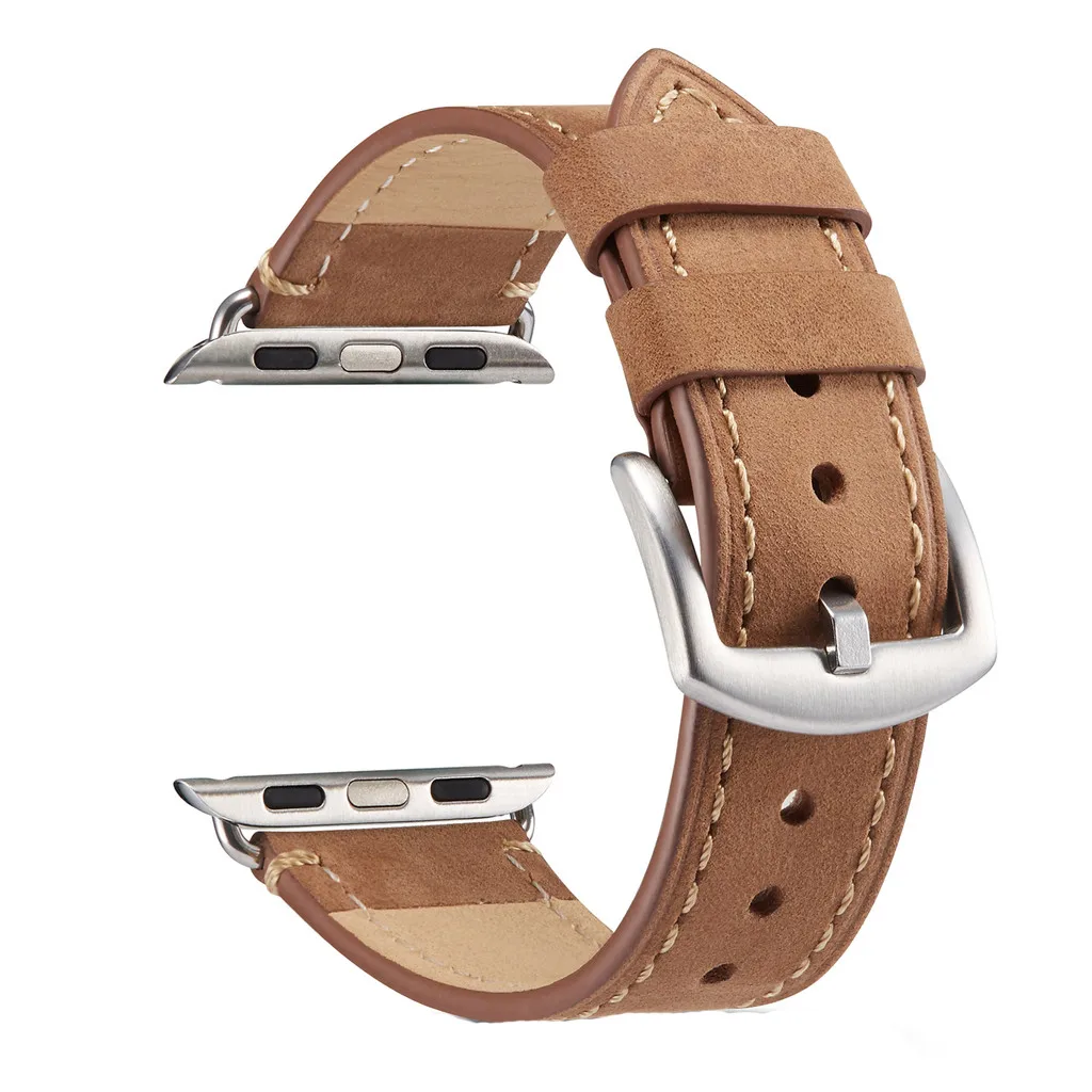 Для Apple Watch, версии Series4, версия 1, 2, 3, ремешок кожаный полосатый Ремешок Браслет 38/40 ремешок для часов, мм фитнес-трекер# G20