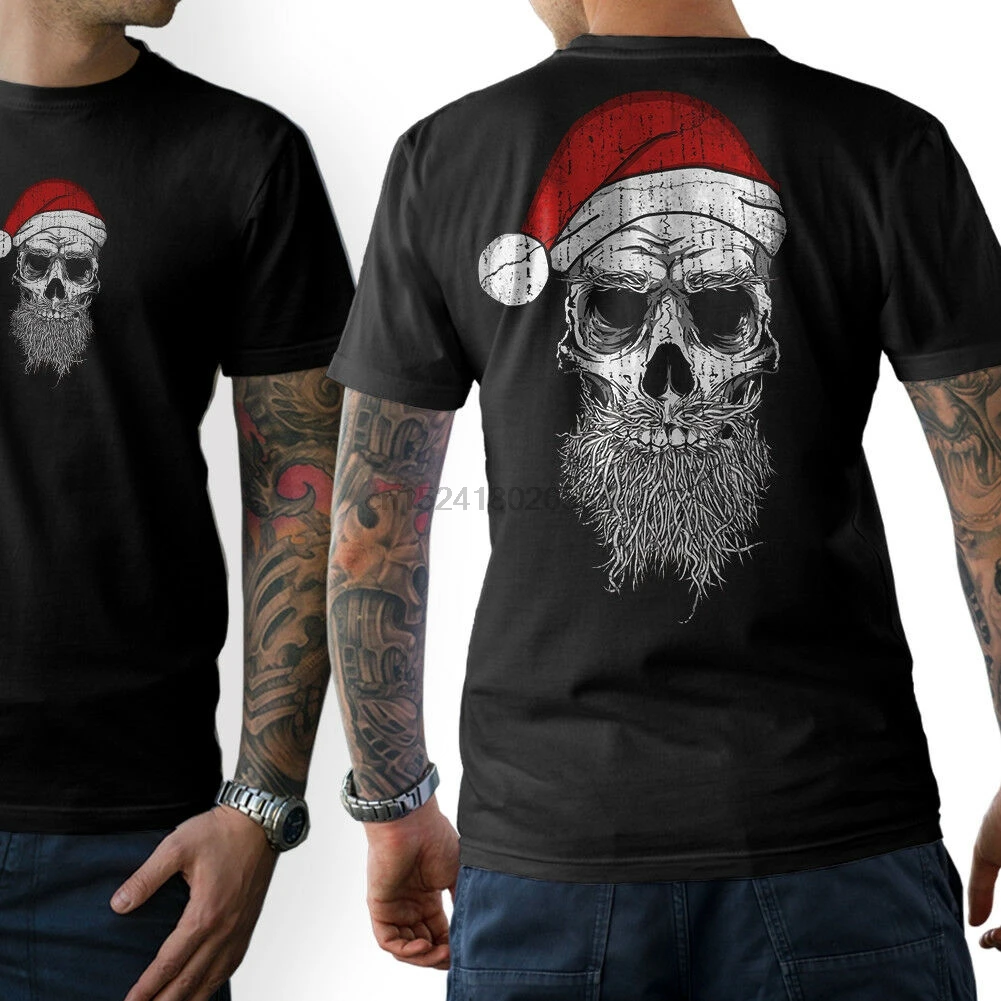 X-Mas TESCHIO T-SHIRT NATALE PESANTE BABBO Bad Evil REGALO |