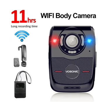 

11hrs Long Recording Police Worn Camera 1080P WIFI AP Wearable Camcorder Recorder Body Cam Sport Clip