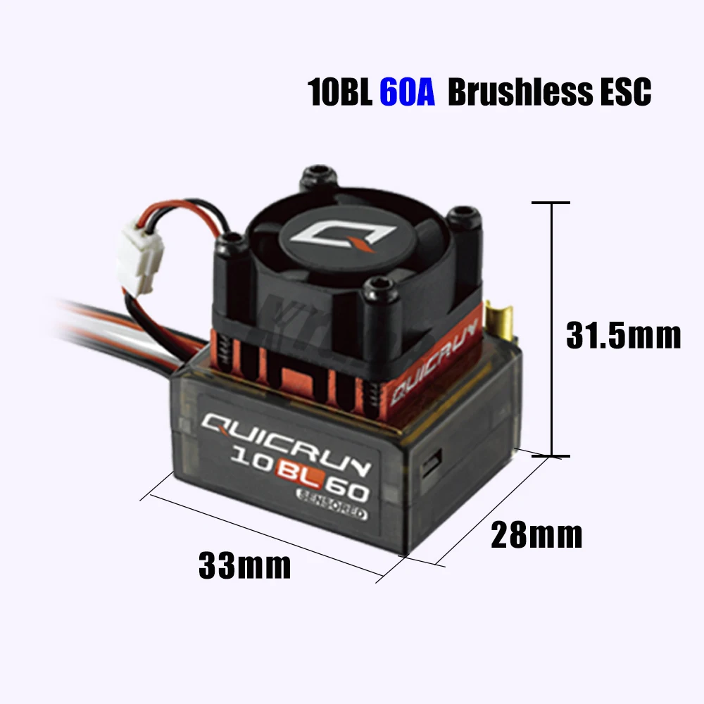 HobbyWing QuicRun3650 сенсорный бесщеточный двигатель G2 с QuicRun 10BL60 60A сенсорный+ светодиодный блок программ общий гребень для RC 1/10 автомобилей