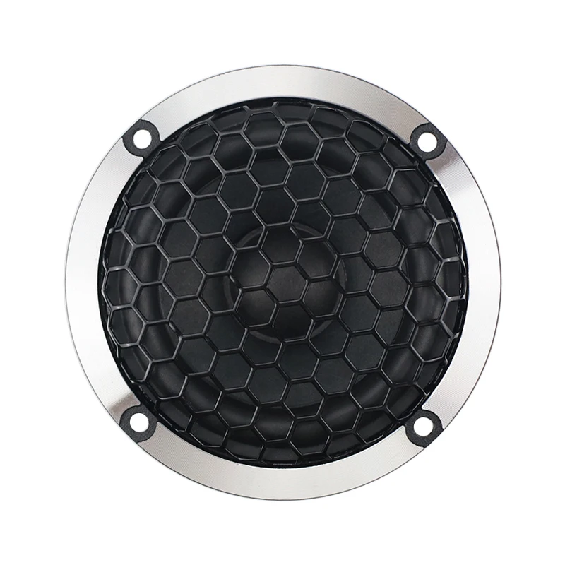 GHXAMP 3 inch Car Midrange Speaker Wool Basin hexagonal net 91 aluminum basin frame Full Range speaker with Cover 5