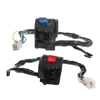 

2x Motorcycle 22mm Handlebar Horn Light Headlight Electrical Start Switch New