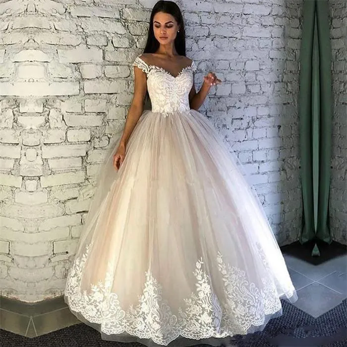 long white ball gown