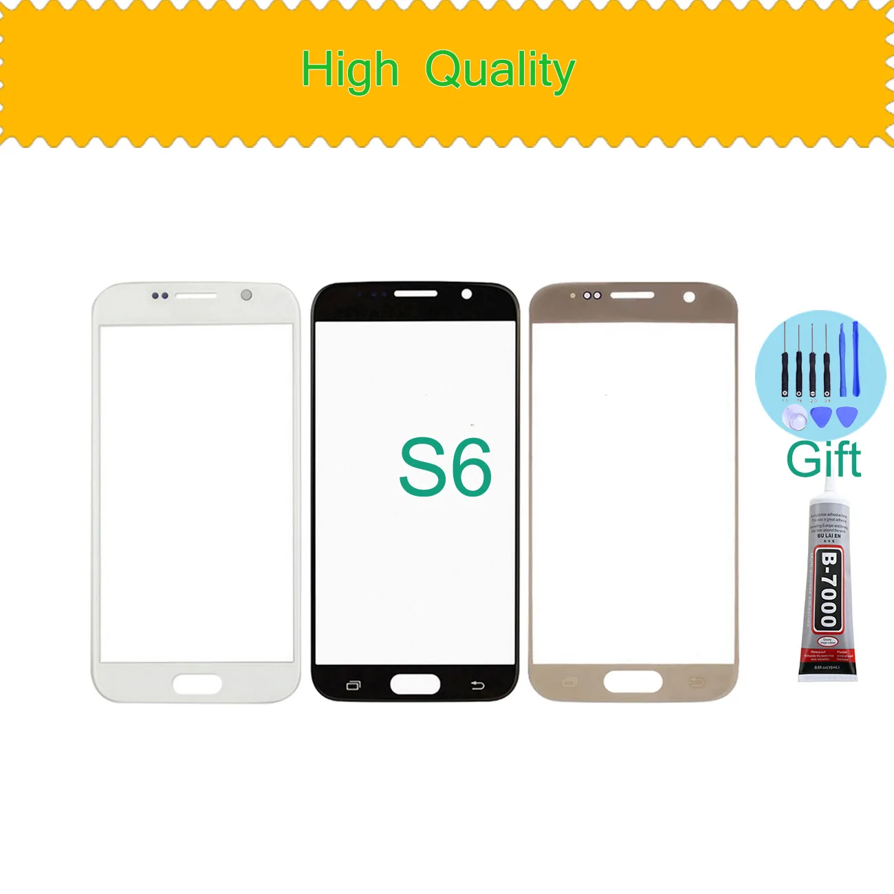 Сенсорный экран S6 для Samsung Galaxy G920 G920F G920A G920FD G920I передняя панель стеклянная линза