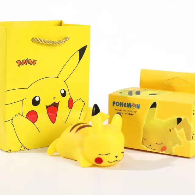 Pokemon  Pikachu Night Light Cartoon Soft Light Bedroom Bedside Night Light Ornaments Children's Luminous Toys Christmas Gifts 5