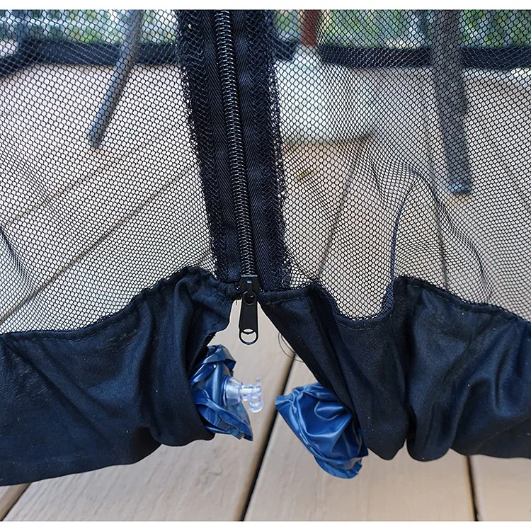 2021 high quality outdoor outdoor restaurant courtyard with zipper anti-mosquito umbrella net cover parasol mosquito net