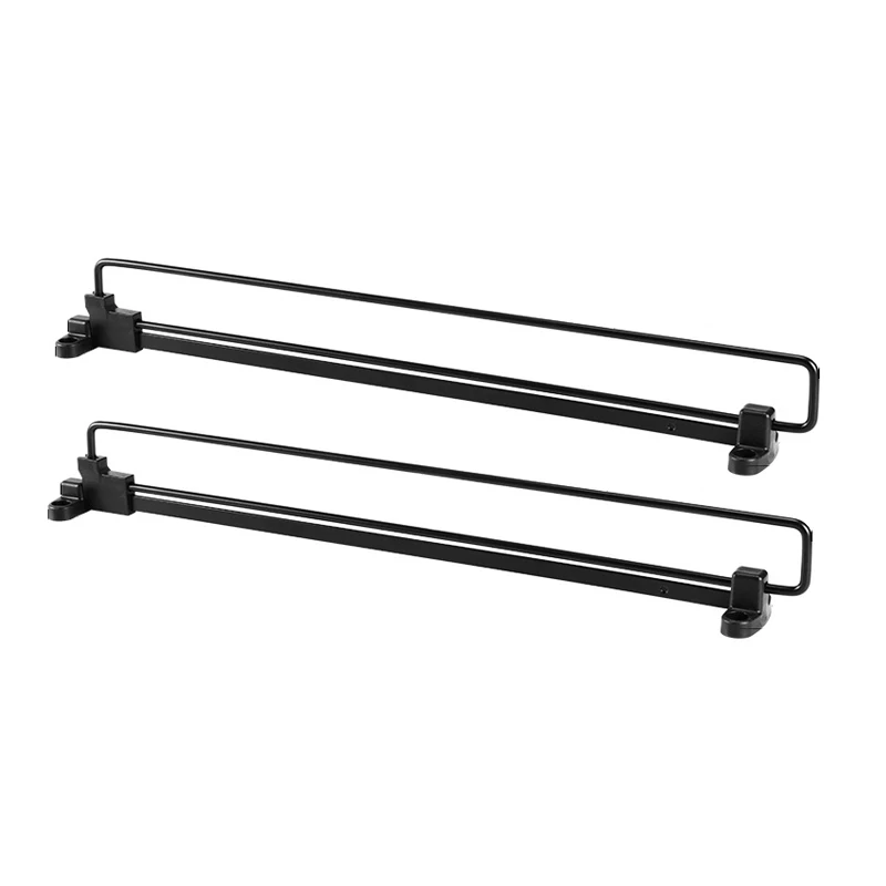 Adjustable Clothes Rails Wardrobe Pull Out Retractable Cabinet Clothes Hanger Closet Rod Rail Organizer Rack Closet Rods 2Pcs