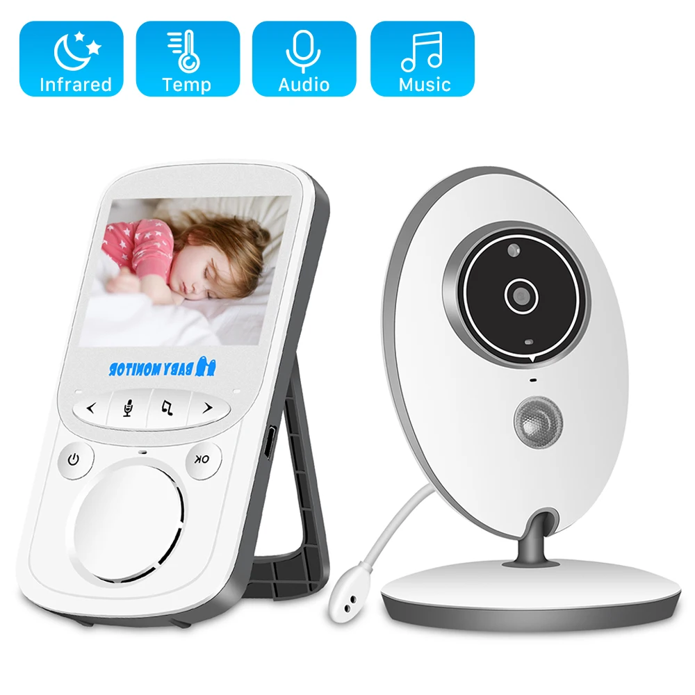 Беспроводная видеоняня VB605 с ЖК-экраном аудио-и радио музыкальная Интерком ИК 24