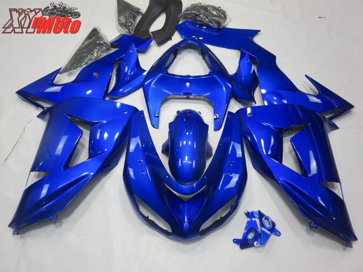 

Motorcycle ABS Fairing Kit For Kawasaki ZX10R 2006-2007 Injection molding Full Fairings ZX-10R 06-07 Gloss Blue Bodyworks