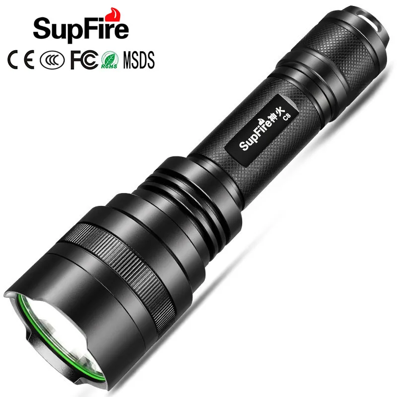 Светодиодный фонарь Supfire Linterna C8 SST40 светильник вспышка 2500lm перезаряжаемый