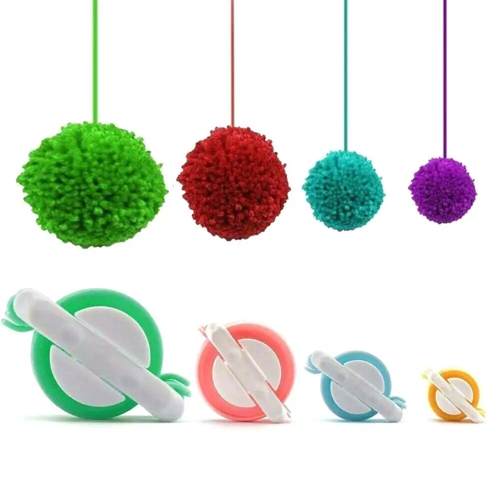 4 Pcs Pompom Maker For Yarn Creative Fluff Ball Weaver Time-saving Pompom  Makers Handmade DIY Knitting Set With Anti-stuck Ex - AliExpress