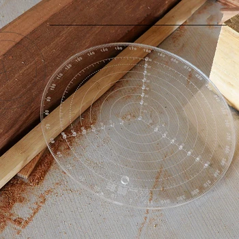 

High Accuracy Clear Center Finder Lathe DIY Practical Measurement Acrylic Hand Tool Woodworking Multifunctional Drawing Circles
