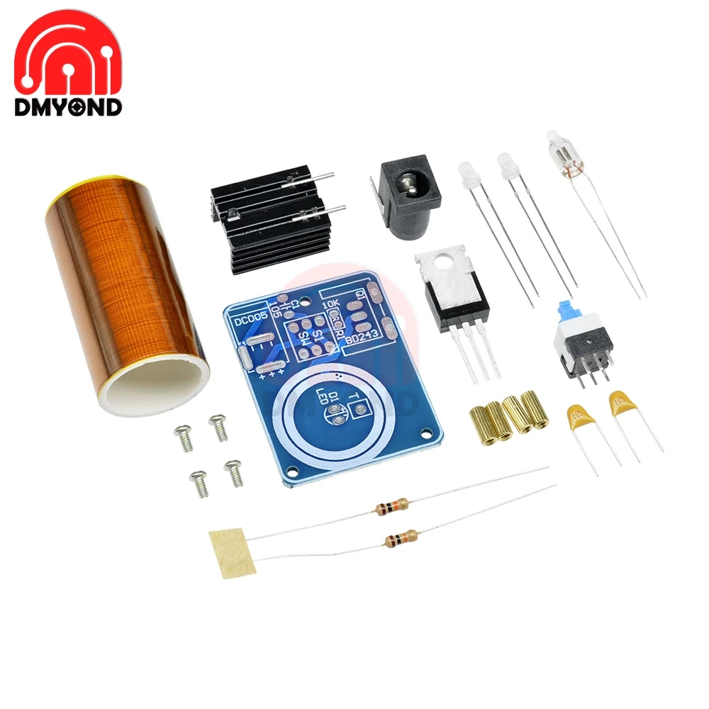BD243 мини Тесла катушки Доска модуль набор деталей пустые огни технологии Diy наборы электроники diy части беспроводной передачи