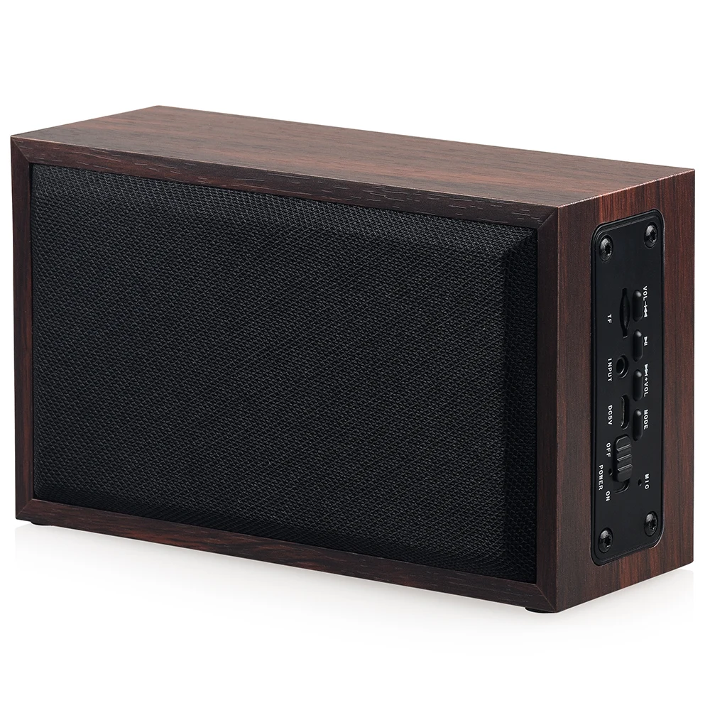 5 Вт коричневый/желтый древесины Ретро Bluetooth динамик поддержка TF карты/AUX функция воспроизведения для дачного кемпинга/танцев/йоги