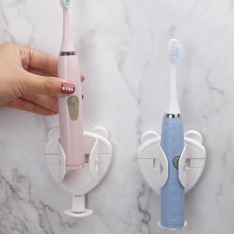 New Design Wall-mounted Electric Toothbrush Holder No-punching Auto-adjust Electric Toothbrush Holder Bearing Up to 3kg