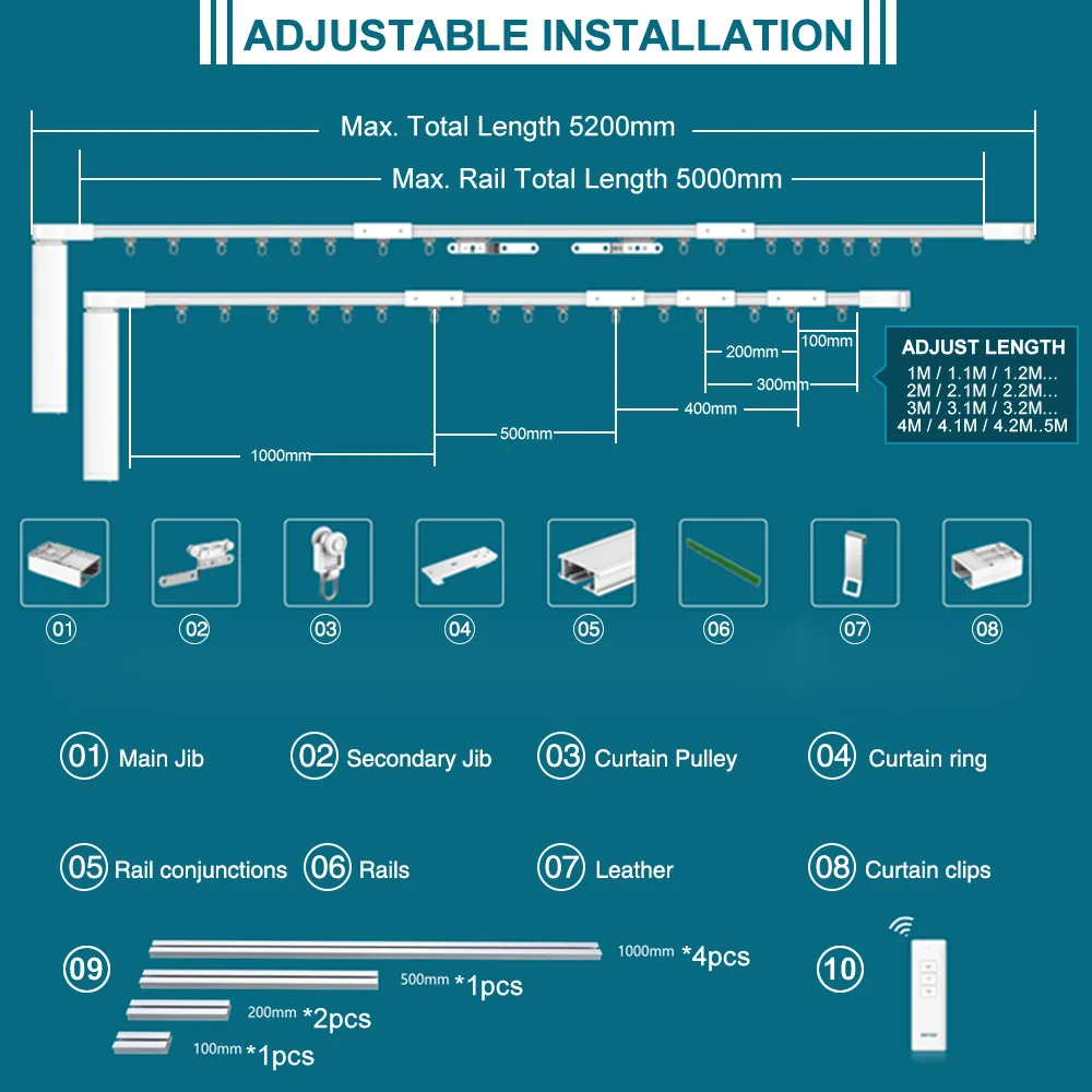 ewelink WiFi intelligent smart curtain motor electric curtain track set motorized blinds Compatible with Alexa Google smart Home