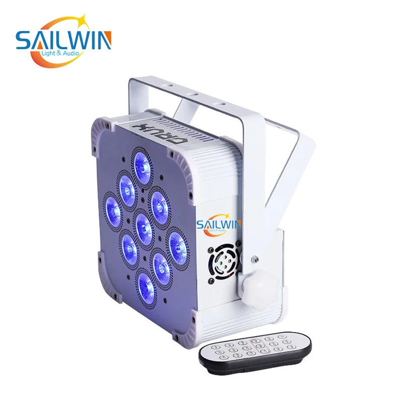 Church DJ Party 9x18W Battery Wireless DMX Wifi Remote Led Wedding Uplight RGBWAUV 6in1 LED Par | Лампы и освещение