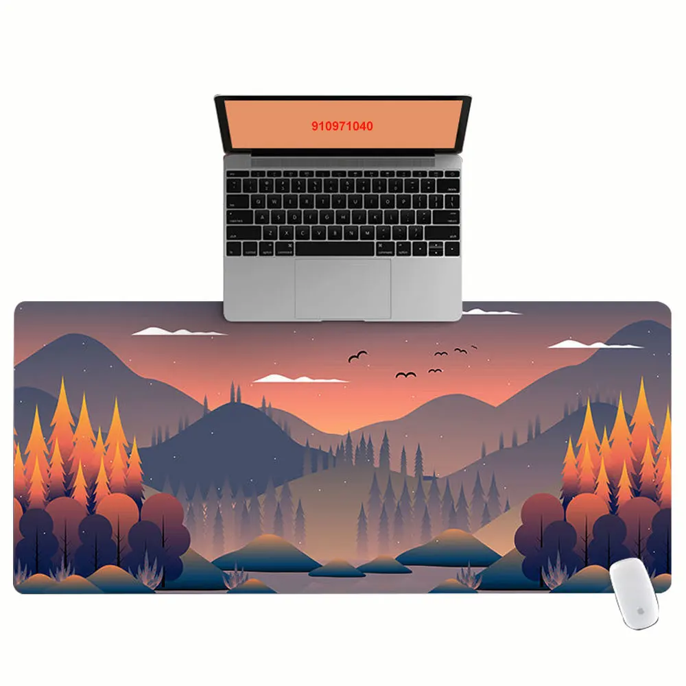 

Большой офисный коврик для компьютера, настольная клавиатура, большой коврик для мыши, подушка для ноутбука Sunset Wood, настольный нескользящий...