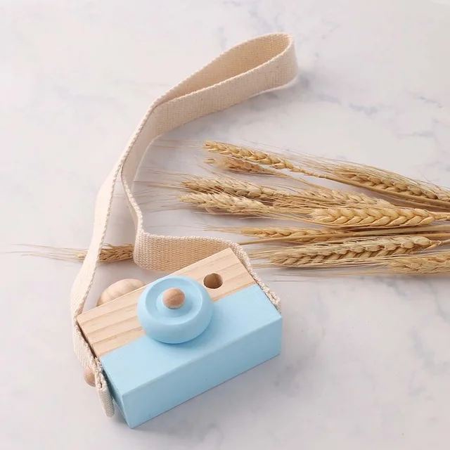 Baby Toy Cute Wooden Camera Toy Hanging Nordic Style Beech Wood Camera Educational Toys Fashion Home Photography Prop Decor Gift 9