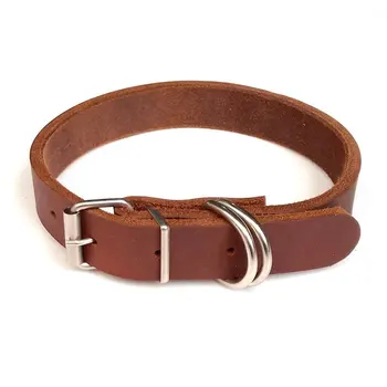 

Pet Collar Neutral Cowhide Medium Large Dog Collar Leather Collar for Teddy Chest Strap Dog Collar Super Durable