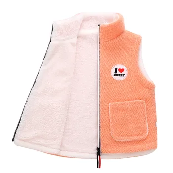 

OLEKID 2020 Autumn Winter Children Vest Plus Velvet Warm Toddler Girl Waistcoat 2-6 Years Kid Sleeveless Jacket Baby Cotton Vest