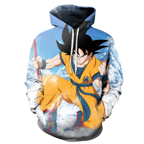 Новая мода Dragon Ball Z толстовки с принтами мужские Аниме Дизайн 3D уличная Мужская Весенняя пуловер с длинными рукавами Homme - Color: AFKH1495(Asian Size)