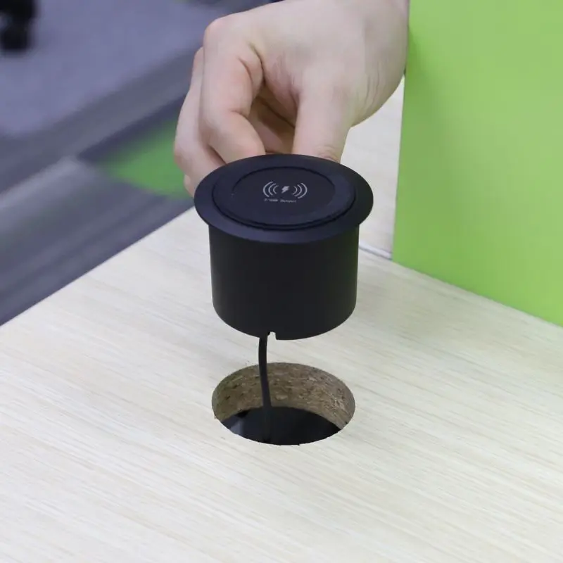 

Universal Fast Wireless Charger QI Charging Furniture Desktop Hidden Embedded Table Pad for iPhone Samsung Cellphones Qi-enabled